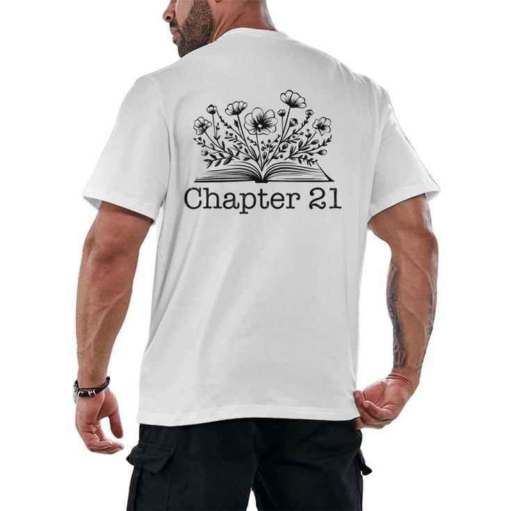 21th Birthday Chapter 21 Reading Book Lover 21 Year Old Men's Back Print T-Shirt