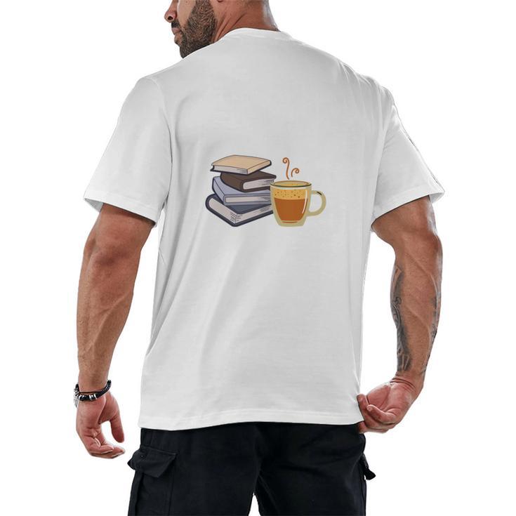 67 Read Every Night Quote For Book Lovers &Coffee Fans Men's Back Print T-Shirt