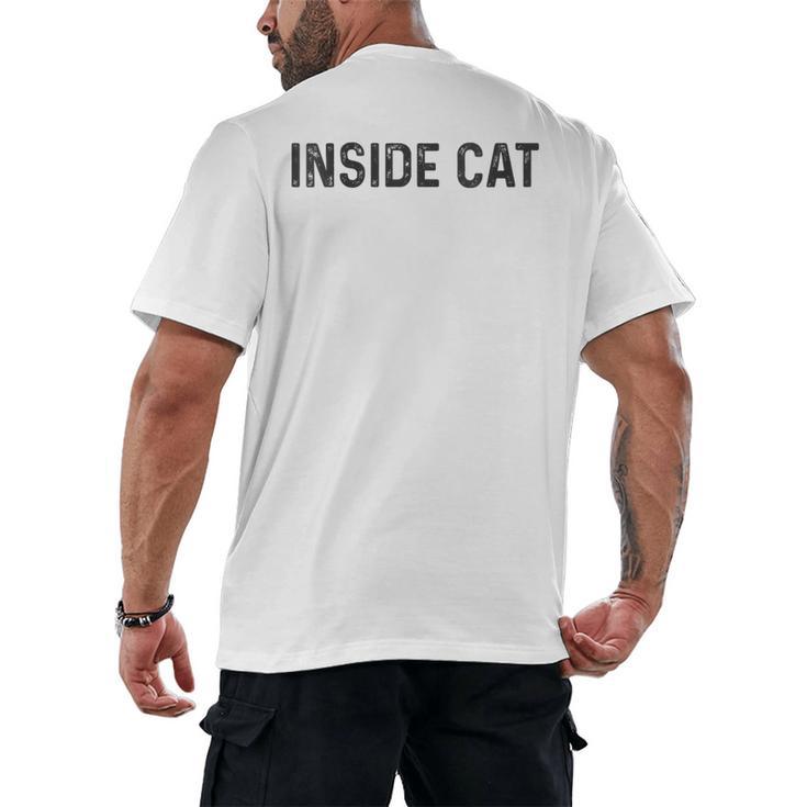 Antisocial Introvert Women Men Kids Inside Cat Men's Back Print T-Shirt