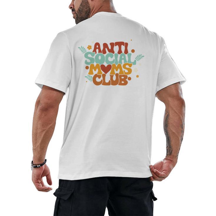 Antisocial Moms Club Introvert Mom Mothers Introverted Retro Men's Back Print T-Shirt