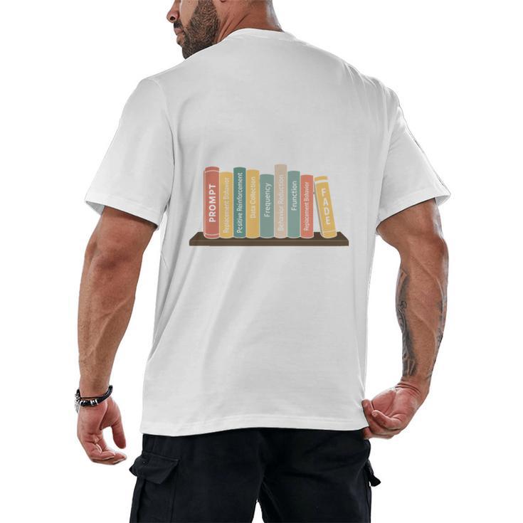 Applied Behavior Analysis Book Wildflower ABA RBT Therapist Men's Back Print T-Shirt