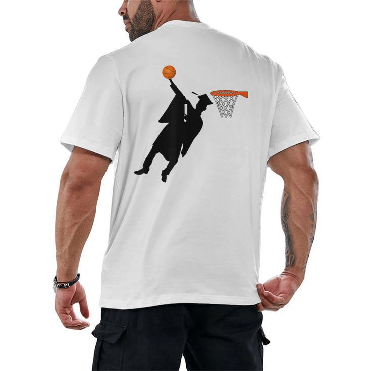 Basketball Slam Dunk Elementary Graduation 2025 6th Grade Men's Back Print T-Shirt