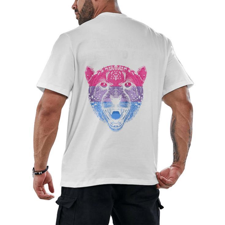 Bi Shy And Ready To Cry Bisexual Introvert Bi Pride Raglan Baseball Tee Men's Back Print T-Shirt