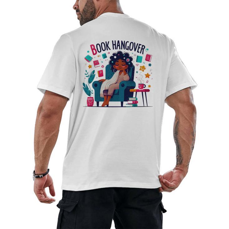 Book Lover Graphic Tee Book Hangover Premium Tri-Blend Men's Back Print T-Shirt