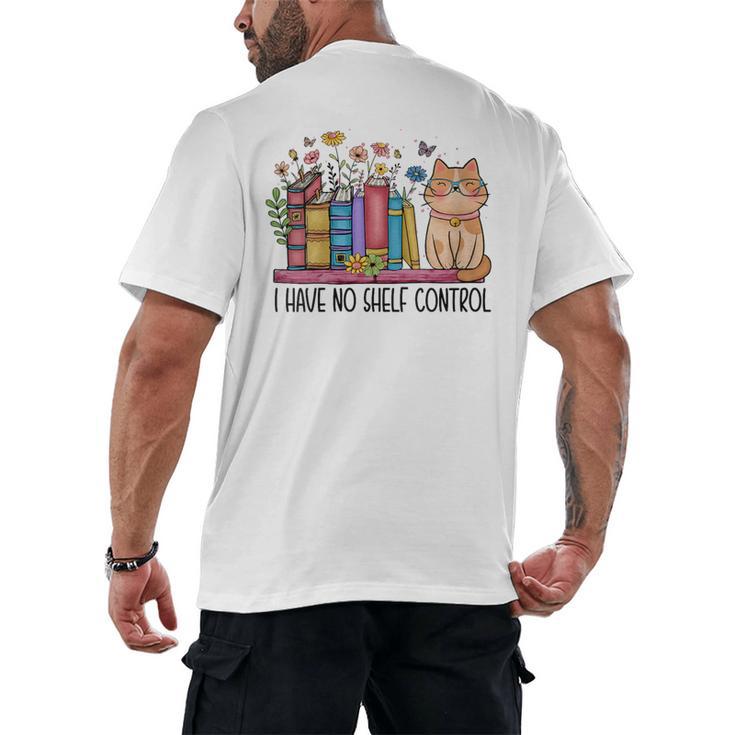 Book Lovers I Have No Shelf Control Men's Back Print T-Shirt