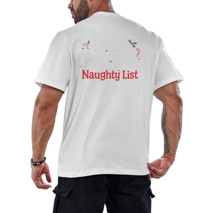 My Book Preference Naughty List Readers Christmas Joke Men's Back Print T-Shirt
