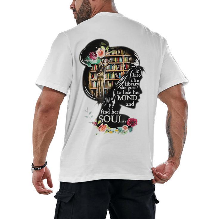 Book Reading Bookworm Book Lover Women Kids Girls Men's Back Print T-Shirt