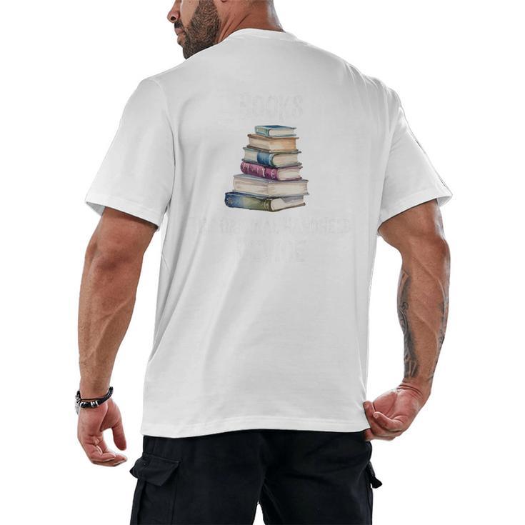 Books The Original Handheld Device Book Librarian Premium Men's Back Print T-Shirt