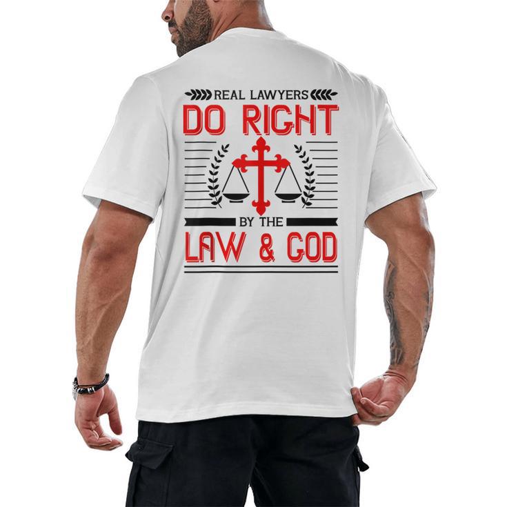 Christian Lawyer Attorney Law Student Graduation Exam Men's Back Print T-Shirt