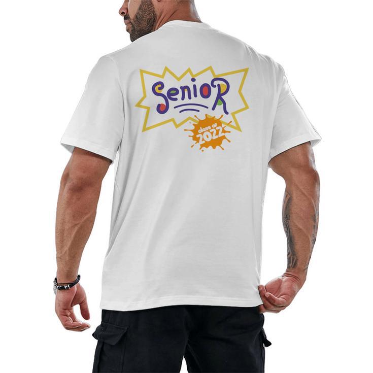 Class Of 2022 Senior Year 90's TV Style Graduation For Grad Men's Back Print T-Shirt