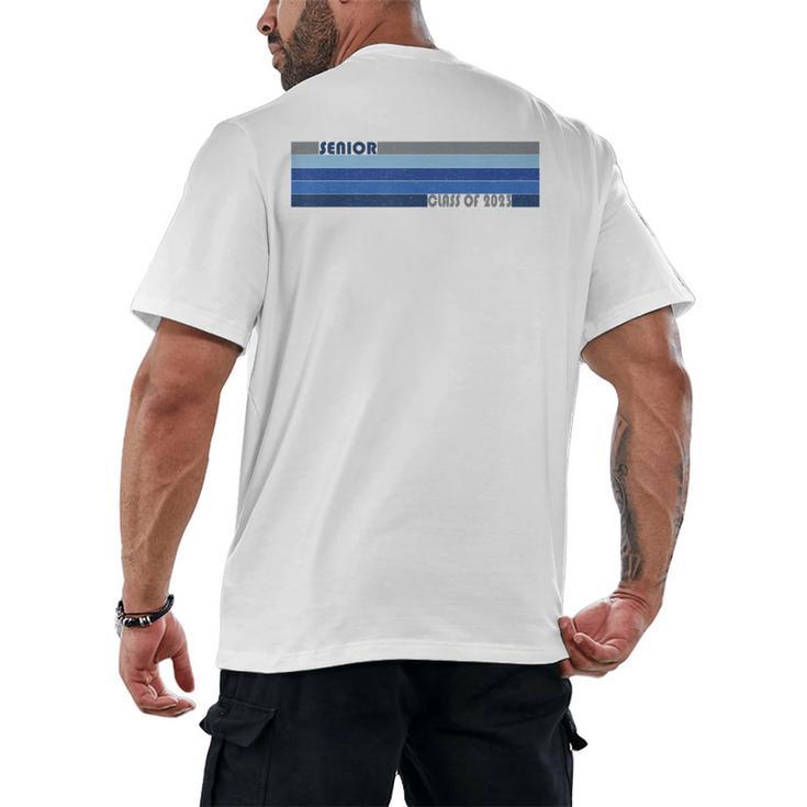 Class Of 2023 Senior Retro 2023 Grad Graduate Graduation Men's Back Print T-Shirt