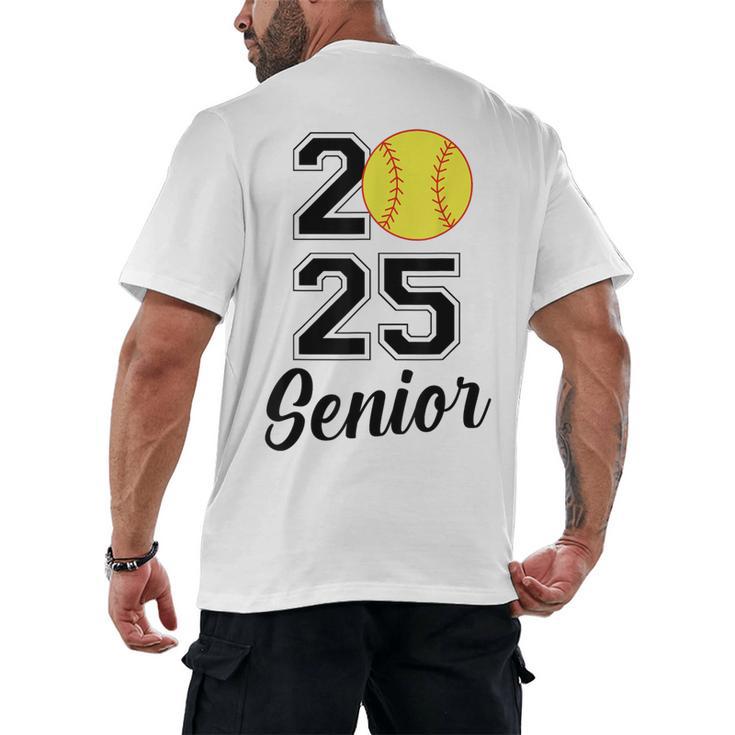 Class Of 2025 Softball Senior Graduation Graduate Women Men's Back Print T-Shirt