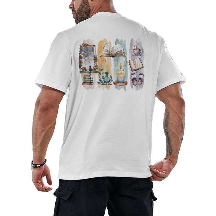 Coquette Bookworm Reading Enthusiast Book Lover Book Men's Back Print T-Shirt