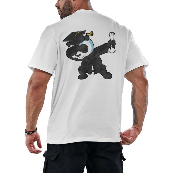 Dabbing Panda Bear Graduation Senior 2019 Shirt Men's Back Print T-Shirt