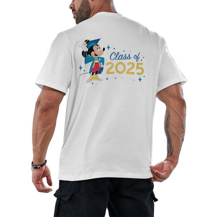 Disney Mickey Mouse Cap & Gown '25 Graduation Class Of 2025 Premium Tri-Blend Men's Back Print T-Shirt