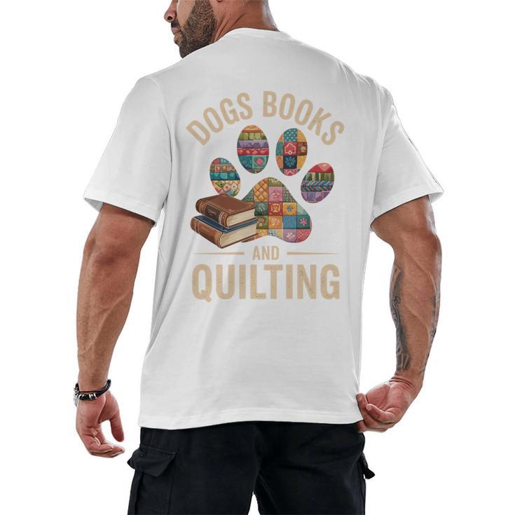 Dogs Books And Quilting Men's Back Print T-Shirt