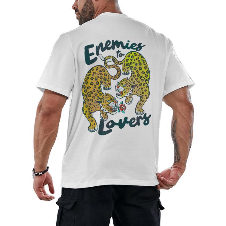 Enemies To Lovers Jaguar Tee Romance Book Plot Device Trope Men's Back Print T-Shirt