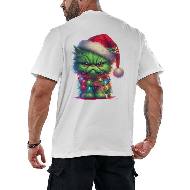 Ew People Meowy Cat Christmas Introvert Men Women Men's Back Print T-Shirt