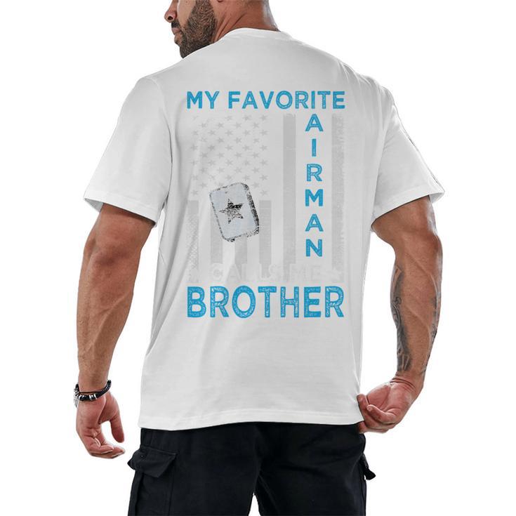 My Favorite Airman Calls Me Brother Airman Graduation Premium Tri-Blend Men's Back Print T-Shirt