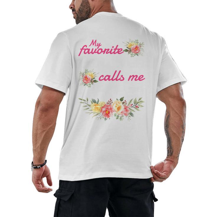 My Favorite Teacher Calls Me Mom Graduation Men's Back Print T-Shirt