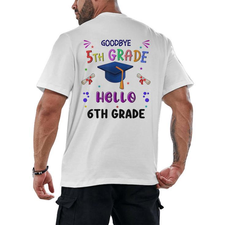 Goodbye 5th Grade Graduation 2025 6th Grade Graduate Kids Men's Back Print T-Shirt