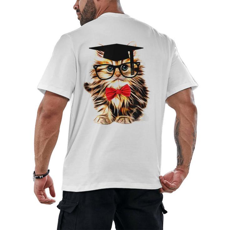 Graduation Cat Class Of 2023 Men's Back Print T-Shirt