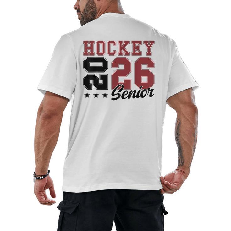 Hockey Senior Night Hockey Senior 2026 Graduation 59 Men's Back Print T-Shirt