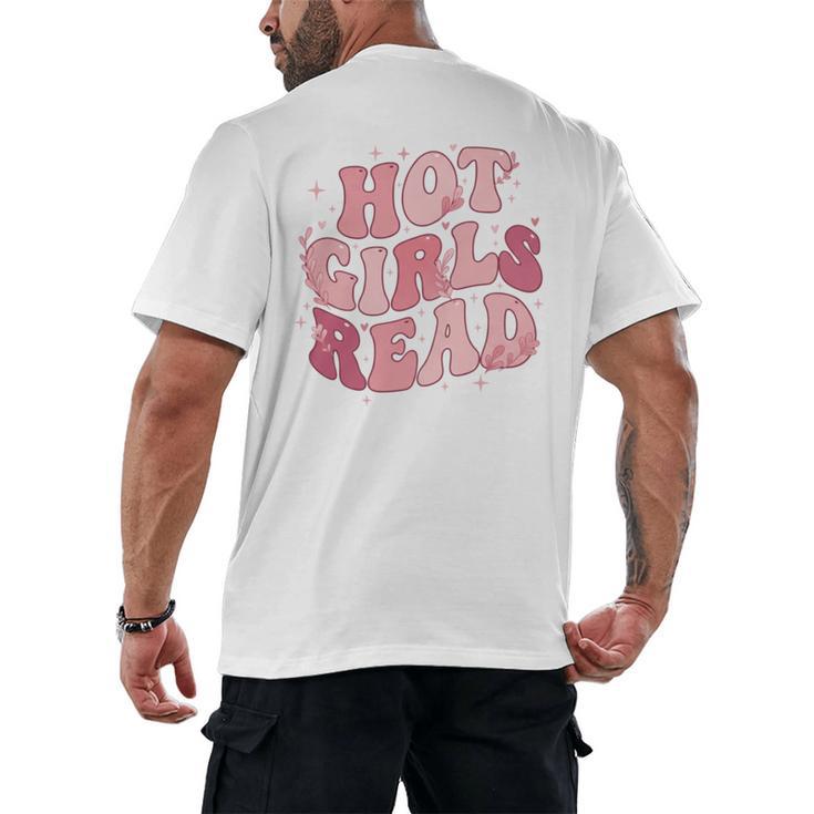 Hot Girls Read Cute Book Lover Reading Club Men's Back Print T-Shirt