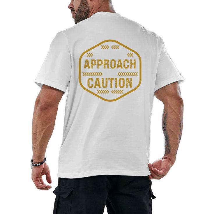 Introvert Approach With Caution For Introverted People Men's Back Print T-Shirt