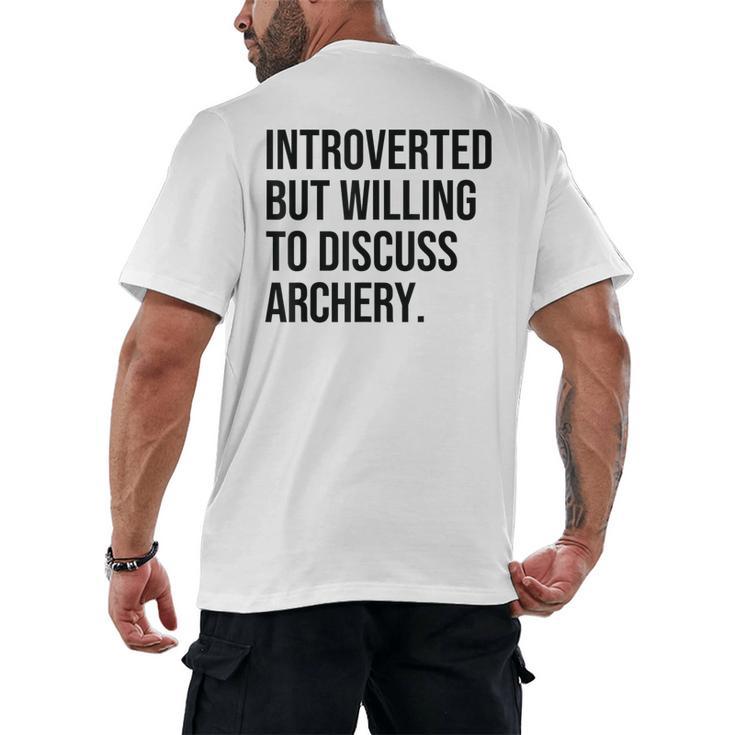 Introverted Archer Archery Introvert Men's Back Print T-Shirt