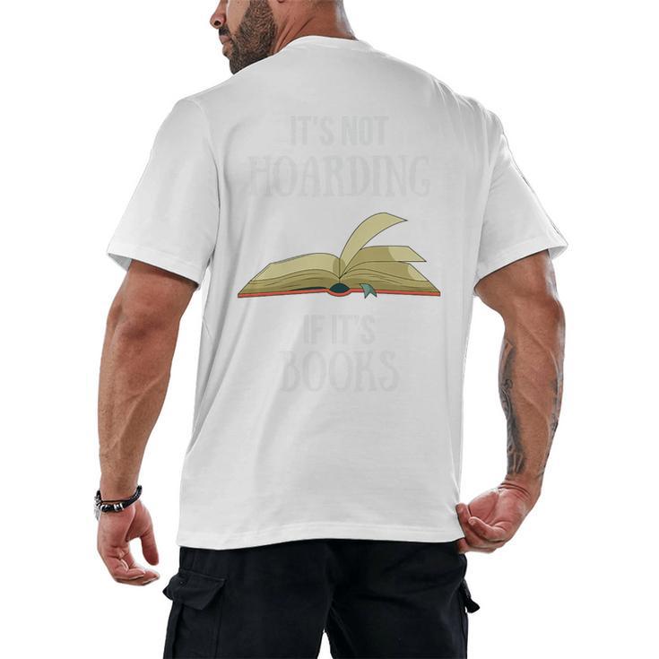 It's Not Hoarding If It's Books Premium Tri-Blend Men's Back Print T-Shirt