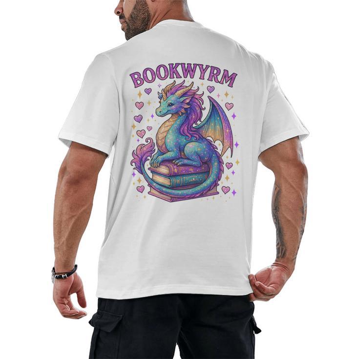 Just a Girl Who Loves Dragons And Books Men's Back Print T-Shirt