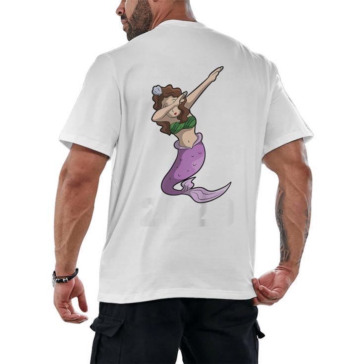 Kids Class Of 2029 Shirt Graduation Dabbing Mermaid Shirt Men's Back Print T-Shirt
