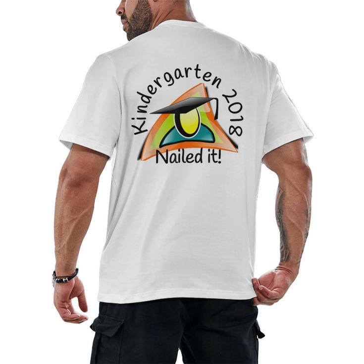 Kids Kindergarten 2018 Nailed It Graduation Men's Back Print T-Shirt