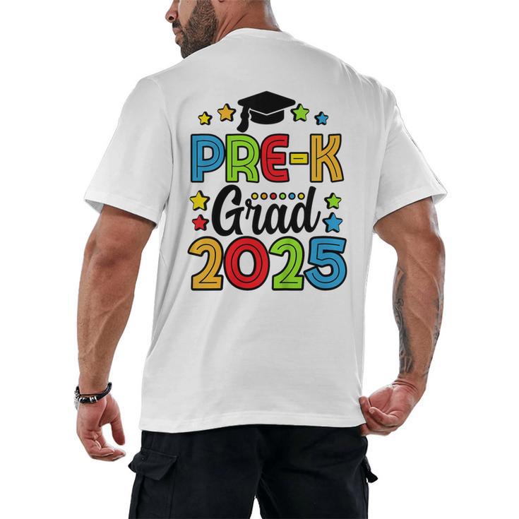 Kids Pre-K Grad 2025 Preschool Prek Graduation Men's Back Print T-Shirt
