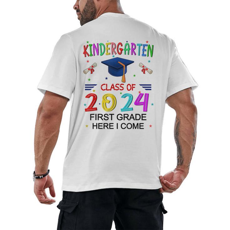 Kindergarten Graduation Class 2024 1st Grade Here I Come Men's Back Print T-Shirt
