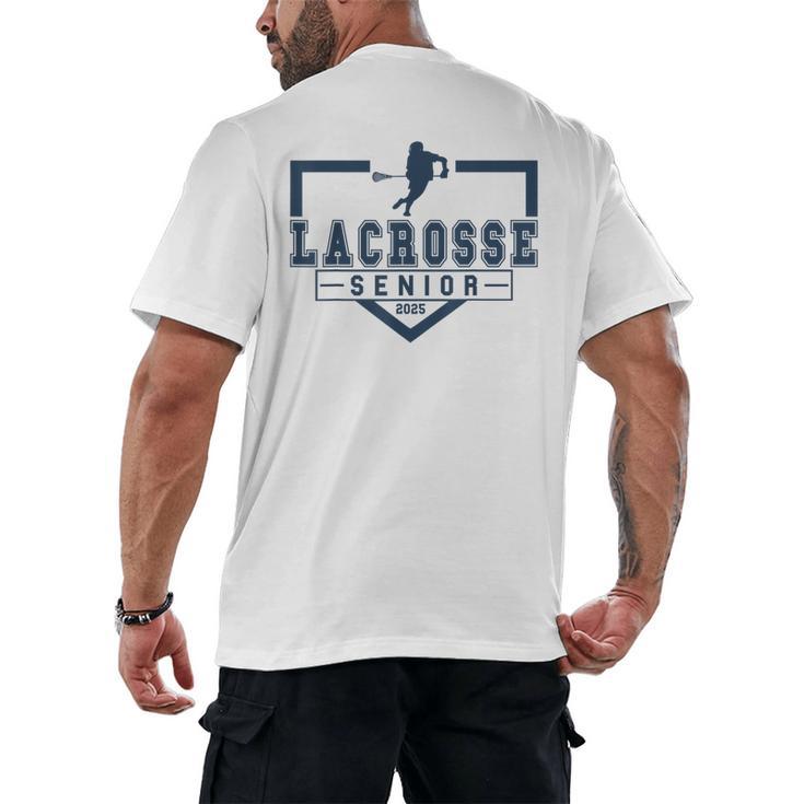 Lacrosse Senior Night Lacrosse Senior 2025 Graduation 33 Men's Back Print T-Shirt