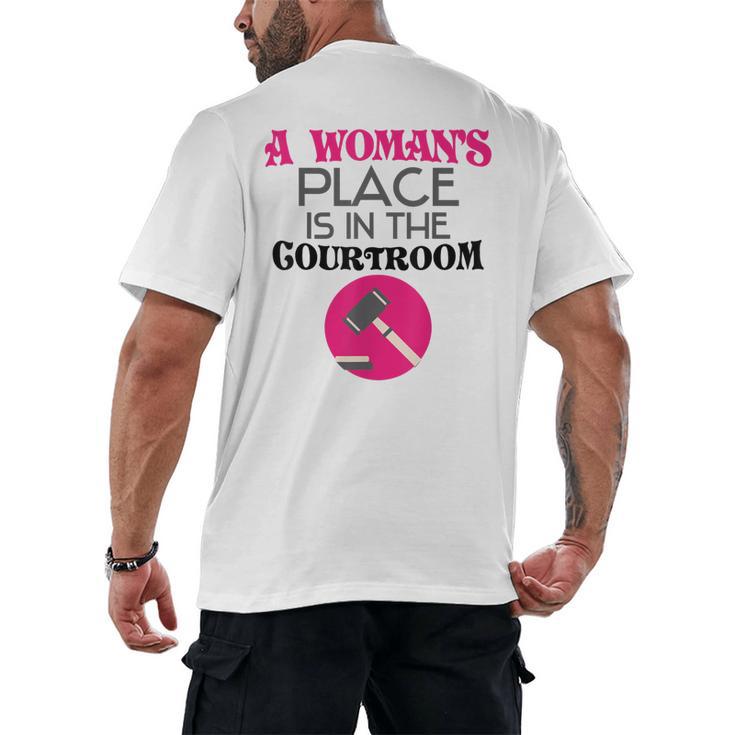 Lawyer Attorney Law School Graduation Female Women Men's Back Print T-Shirt