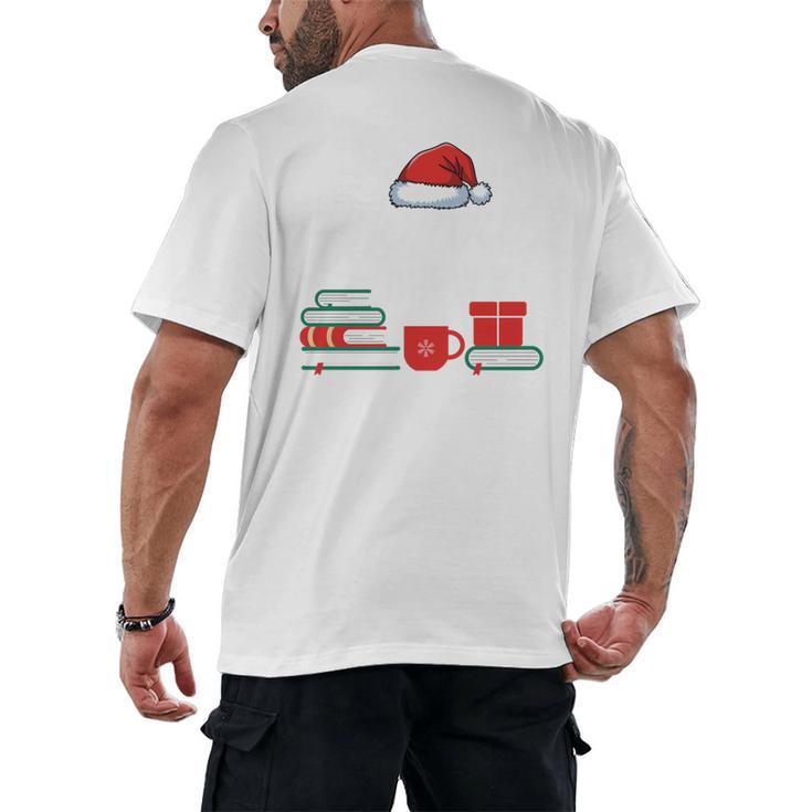 Library Crew Book Lovers Librarian Xmas Holiday Christmas Men's Back Print T-Shirt