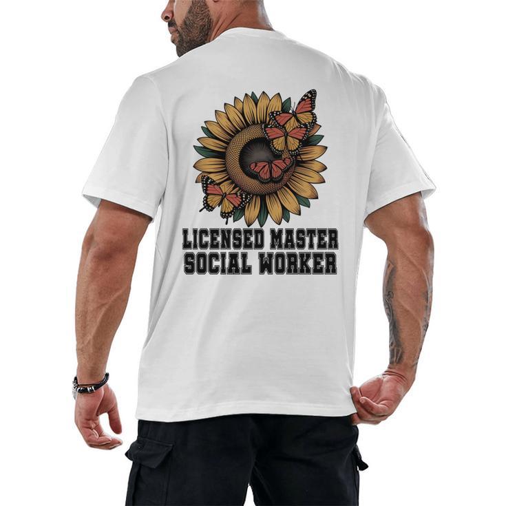 Licensed Masters Social Work Worker LMSW Graduation 2026 Men's Back Print T-Shirt