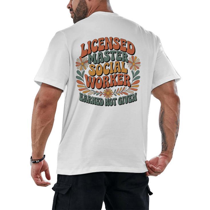 Licensed Social Worker Masters MSW LMSW Graduation 2026 Premium Tri-Blend Men's Back Print T-Shirt
