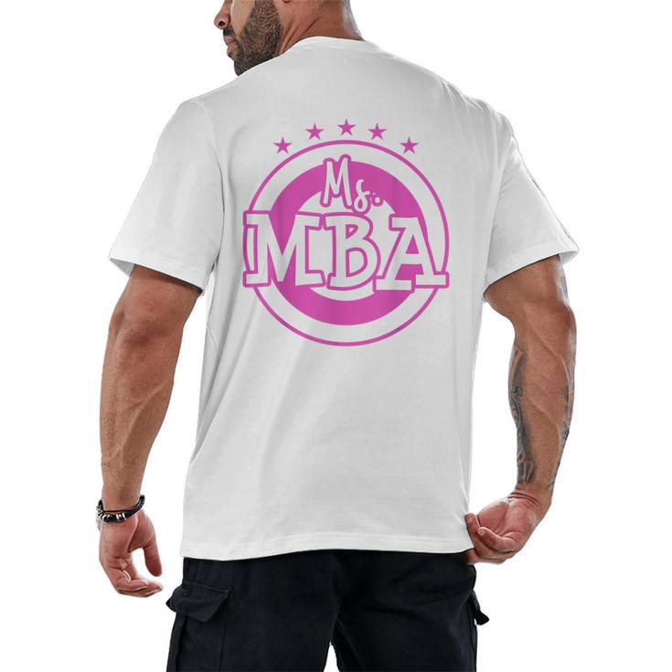 MBA Graduation Masters Business Administration T-Shirt Men's Back Print T-Shirt