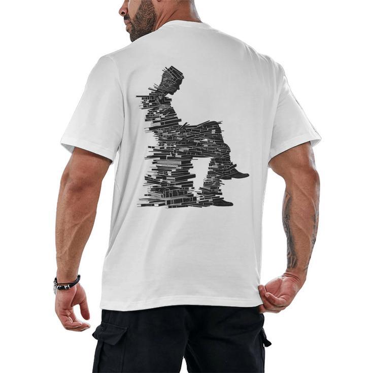 Men Pixel Art Geometric Book Human Drawing Graphic Men Men's Back Print T-Shirt
