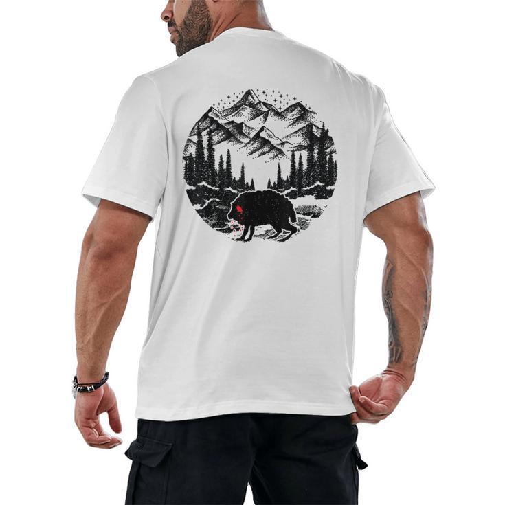 Monster Squonk In Forest Folklore Cryptid Introvert Men's Back Print T-Shirt