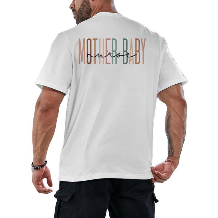 Mother Baby Nurse Postpartum Mom Baby Nursing Graduation Men's Back Print T-Shirt