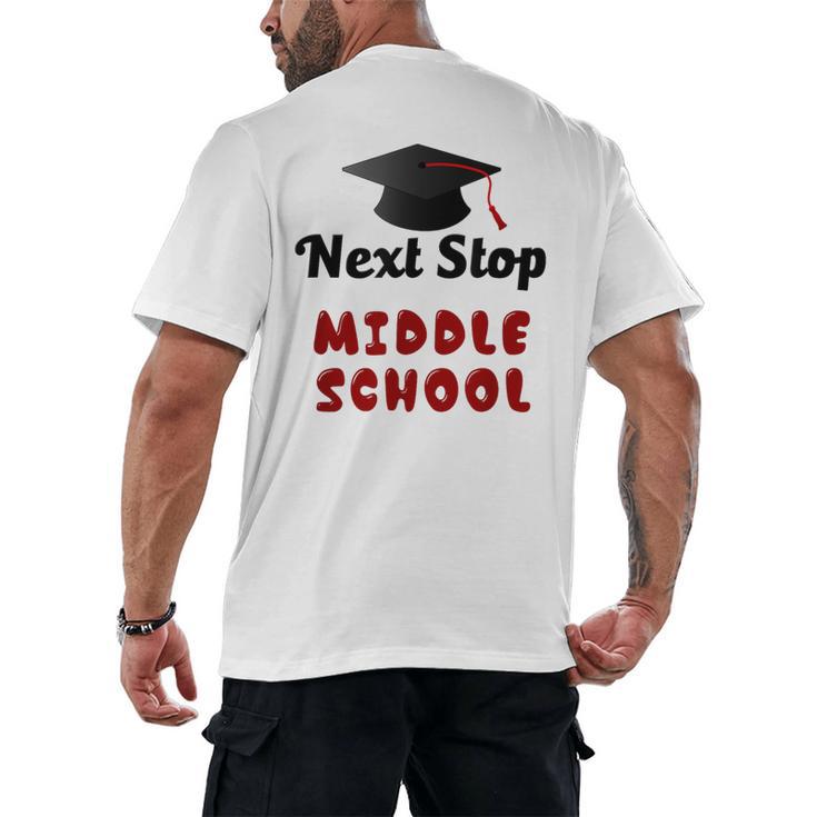 Next Stop Middle School Graduation Men's Back Print T-Shirt