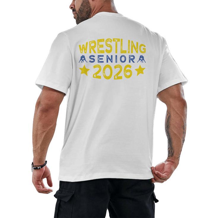 Night Wrestling Senior 2026 Graduation Men's Back Print T-Shirt
