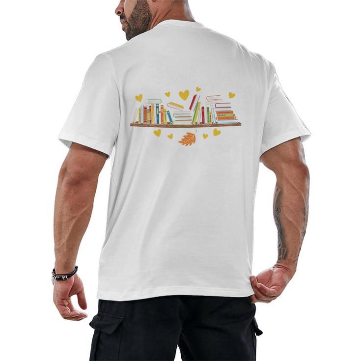 I Have No Shelf Control Witty Book Lover Artwork Men's Back Print T-Shirt