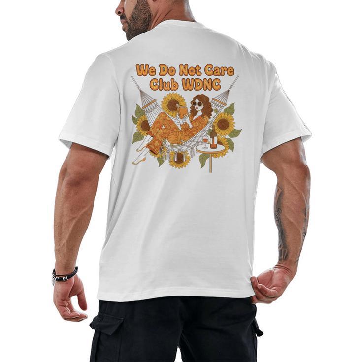 We Do Not Care Club WDNC Reading Book Boho Floral Men's Back Print T-Shirt