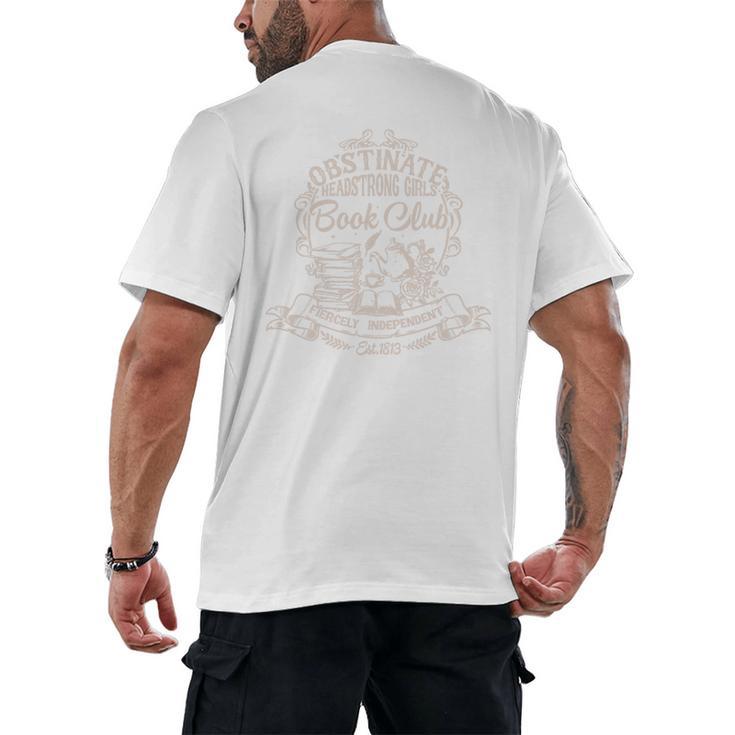 Obstinate Headstrong Girls Book Club Jane Austen Premium Tri-Blend Men's Back Print T-Shirt